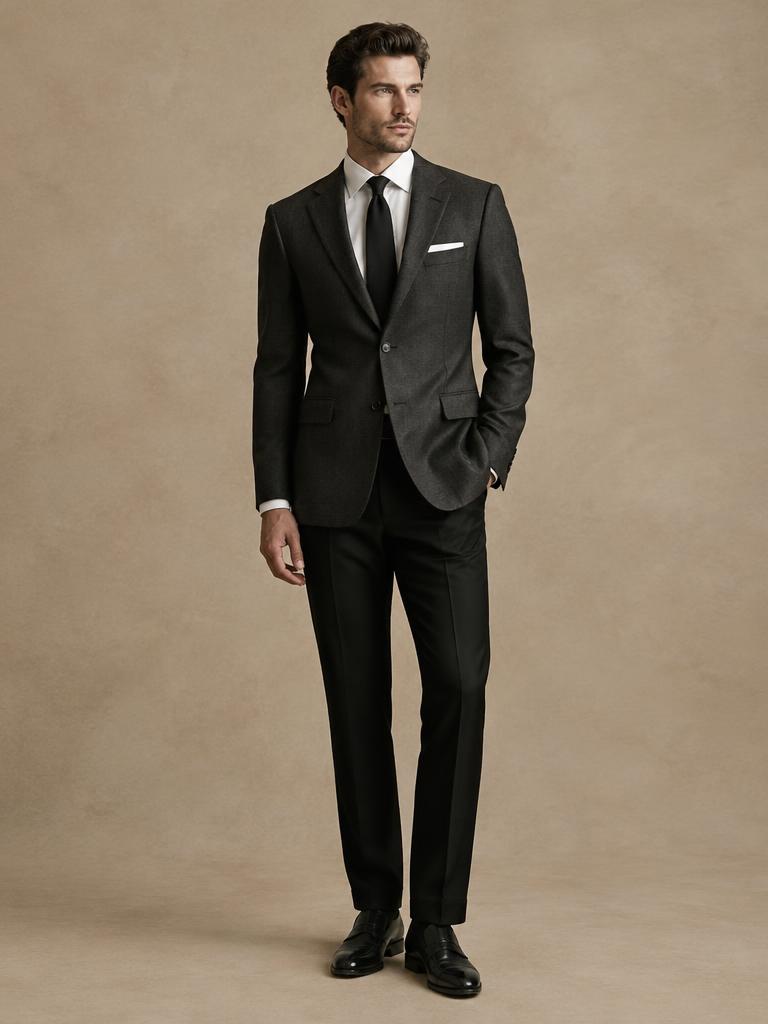 Blazer grafite com calça preta